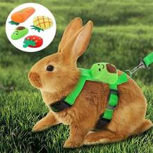 طقم سرج أمان قابل للتعديل للأرانب - تصميم كرتوني، مع سير تنفس، مناسب للأرانب والحيوانات الأليفة الصغيرة، مصنوع من البوليستر، بطول لا يزيد عن 4 أقدام - متعدد الألوان - مشاهدة 9