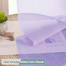 Lavender Sheer Curtains 90 Inches Long 2 Panels, Light Filtering Solid Sheer Curtains For Bedroom Living Room, Lightweight Soft Airy Voile Sheer Drapes, Dual Rod Pocket, 2x42Wx90L Inches,42inchWx90inchL(Packof2),Lavender - Lavender - 查看 3