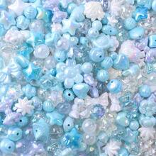 45g Hạt nhựa acrylic Y2K nhiều màu sắc hình hoa, trái tim, bướm, kẹo, phong cách Kawaii, thích hợp làm vòng tay và trang sức DIY. - Trộn màu ngẫu nhiên - Xem 11