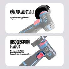 2 Baterías Mini Esmeriladora Amoladora Inalambrica Pulidoras - Negro - Ver 8