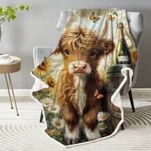 Cozy Highland Cow Print Throw Blanket - Soft, Reversible & Versatile For Couch, Bed, Office, And Outdoor Use - Perfect Gift Idea - Nhiều màu 18 - Xem 3