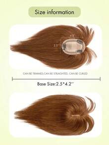 360° Seamless Real Human Hair Topper, 3D Wispy Clip-On Bangs, Suitable For Women With Thin Hair, Upgradable Bangs, Large Base - S6 - View 8