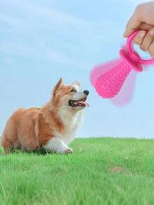 1 pieza Juguete de limpieza dental para mascotas - Proporciona una experiencia de masticación interactiva y entretenida para perros pequeños y cachorros, con campana en el palo de masticar, adecuado para gatos/perros pequeños. Tenga precaución con perros medianos/grandes ya que existe riesgo de daño. Juguetes de entrenamiento para mascotas, juguetes anti-mordedura y de limpieza dental para cachorros, juguetes para mascotas, productos de entrenamiento interactivo, ayuda a las mascotas a jugar y divertirse para aliviar el aburrimiento.