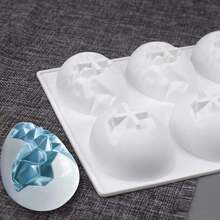 Mostsom Silicone Egg Molds For Chocolate - Easter Party Chocolate Fondant Candy Jelly Dome Mousse Cake Topper MaFKing,EasterEggB - 復活節彩蛋B - 查看 7