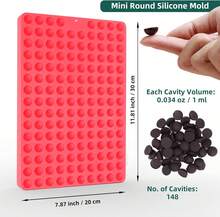 Mini Paw Print Silicone Molds, 69 Cavities Pawprint Mold Chocolate, Candy, Jelly, Gummy, Treats, Cake Décor, Snack Biscuits (With Scraper) - Round - 查看 5
