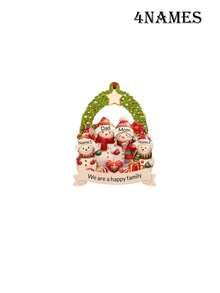 Custom Christmas Ornaments With Name, Personalized Christmas Tree Decorations, Customized 2-8 Names Ornaments, Customizable Christmas Decorations, Diy Ornaments, Christmas, Indoor, Outdoor, Garden, Anniversary, Snowman Family, Christmas Tree Ornaments, Room Decor, Mom, Dad - Style B - View 11