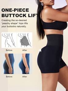 1 High-Waisted, Tummy-Flattening, Hip-Lifting, And Shaping Body Shaper For Women. - Black - View 7