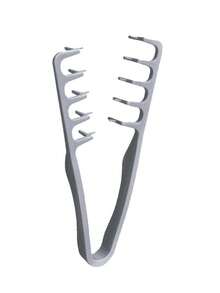 男士蓬松宽齿梳，ABS塑料材质，纹理手柄，适合蓬巴杜发型，专业宽齿纹理梳，可轻松倒梳，理发师专用梳子 - 彩色 - 查看 12