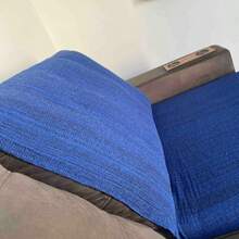 Kit 2 Mantas Para Sofá ou Cama 100% Algodão Tamanho 210x120 Capa Decorativa e Protetora para Casa Nova Elegante - Azul Royal - Visão 6