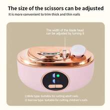 1pc Rechargable Portable Handheld Multifunctional Nail Clippers, Smart Electric Nail Clipper With Anti-Pinch, Nail Polishing, Illumination, Color Box Packaging, Great Gift Ideas For Christmas And Valentine's Day