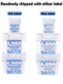 500克/1000克/1500克高密度石膏粉，适用于DIY雕塑模具、花瓶制作、铸造生产，桶装石膏粉，4.4磅/6磅/7磅