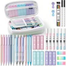 New Four Candies 36PCS Aesthetic School Supplies Mechanical Pencils 0.5mm 0.7mm 0.9mm And 2.0mm With 624PCS Refills Cute Mechanical Pencils For Writing Drawing And Drafting Green - Green - View 2