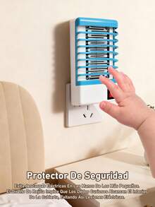 Lámpara para matar mosquitos, cazamoscas,atrapamoscas portátil para interiores, lámpara  para matar mosquitos en interiores, lámpara para matar mosquitos para viajes de verano, luz ultravioleta y red de segurida d, apta - Tipo de Enchufe A USA (110-127V) - Ver 9