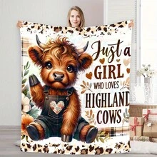 Cozy Highland Cow Print Throw Blanket - Soft, Reversible & Versatile For Couch, Bed, Office, And Outdoor Use - Perfect Gift Idea - Multicolor 13 - View 1