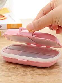 1pc Travel Organizer Box, Jewelry Box, 8 Small Compartment Organizer, Makeup Box, Mini Jewelry Box, Divided Organizer Box For Earrings, Rings, Earrings, Organizer Box