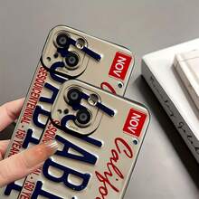 Funda para teléfono con diseño de matrícula de California, compatible con fundas ,  17,  16 Pro Max,  15 Pro Max,  13 y  12. Fabricada en TPU, ofrece protección contra golpes y caídas. Un regalo ideal para familiares, amigos, seres queridos, novios/novias y para Navidad. - Negro - Ver 7
