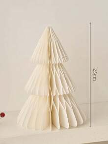 1pc 3D Folding Paper Christmas Tree Decoration, Mini Christmas Tree Desktop Decor, Suitable For Home, Office, Party, Holiday Dining Table, Holiday Tabletop Display, Christmas Home Decor, Wedding Dining Table Center Decor, Holiday Home And Kitchen Decor - Multicolor - View 8