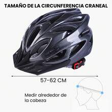 1 pieza  Casco Bicicleta para Hombre y Mujer, Juego de Accesorios para Bicicleta, Casco de Bicicleta con Accesorios a Prueba de Viento e Insectos, adecuado para bicicleta de montaña y de carretera para adultos y jóvenes, protección ajustable de calidad con flujo de aire integrado para ciclismo de montaña y carretera - HO-022 Todo negro - Ver 5