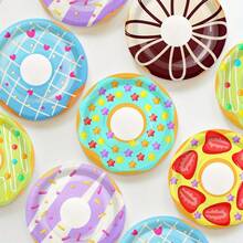 60pcs Birthday Party Decoration, Doughnut Paper Tray Set, 7-Inch Dessert Tray, Doughnut Party Decoration, Doughnut Snack Tray, Used For Birthday Party, Holiday Party Decoration, Afternoon Tea Party, Baby Shower, Wedding Party Decoration. - 60 chiếc - Xem 4