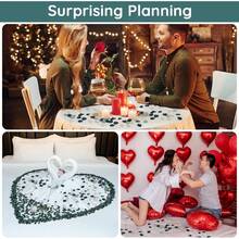 Silk Rose Petals Wedding Aisle Scatter Flower Petals For Valentine's Day Engagement Party Dinner Event Bridal Shower - Màu xanh lá cây đậm - Xem 6