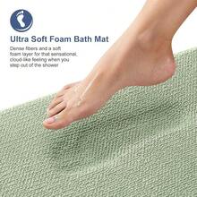 OLANLY Thick Memory Foam Bath Mat Rug 24x16, Extra Soft Absorbent Bathroom Rug, Quick Dry Bath Mats, Non-Slip, Machine Washable Carpet For Bathroom, Tub And Shower, Home Decor Accessories, Sage Green,24inchx16inch,SageGreen - SageGreen - View 3