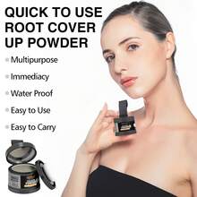 Goiple 0.18oz/5g Light Gray Hairline Powder, Waterproof & Sweat-Proof, Lace Wig Root Concealer, Shadow Powder For Filling Sparse Hairline, Comes With Soft Sponge Puff, Fiber Powder For Sparse Hair & Beard, Includes Mirror, Hair Coloring & Makeup Tool - Light Grey - View 4