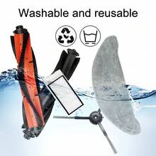 Roidmi Eve Plus 机器人吸尘器配件，包括：主刷、边刷、过滤器、尘袋、拖把架、清洁布、一次性清洁布 - 睿米eve plus - 查看 5