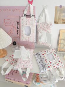 1pc Portable Floral Pattern Tissue And Wet Wipe Dispenser For Stroller, Quilted Wet Wipe Bag For Tissue Storage, With Optional Wet Wipe Refill Bag, Wet Wipe Pouch, Multi-Functional Wet Wipe Organizer Bag, Ideal Gift For Moms, Teachers, Valentine's Day, Anniversary, Bridesmaids, Housewarming, Home Decor For Nursery, Bedroom, Bathroom, Living Room, Dorm - Multicolor - View 11
