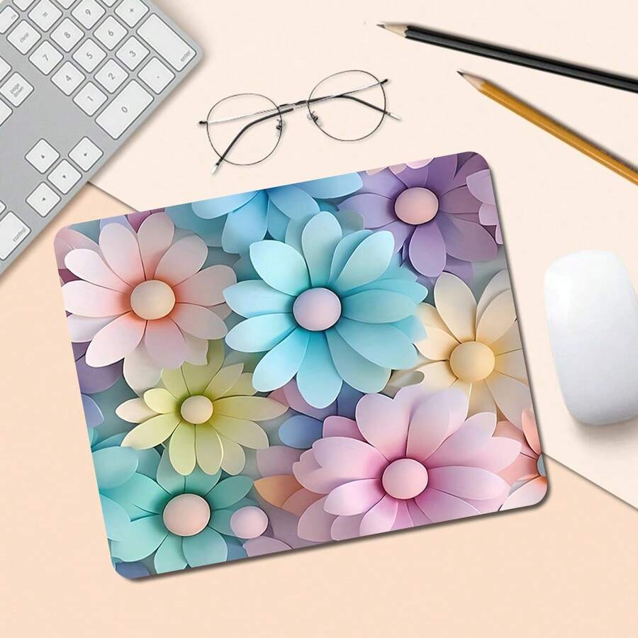 1 pezzo Tappetino per mouse carino e divertente, tappetino da scrivania quadrato con base in gomma antiscivolo, tappetino per mouse portatile mini adatto per computer portatile, adatto per ragazze e ragazzi, ufficio, casa, studio e gaming, 21x26x0,2cm