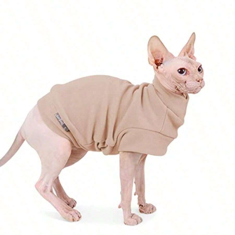 YSudadera de forro polar para perros pequeños Sudaderas con capucha para clima primavera suave chaleco engrosamiento calido para gatos cachorros ropa sueter de invierno sudadera para mascotas Pijamas para perros pequeños gatos cachorros pequeño beige - Beis - Ver 1