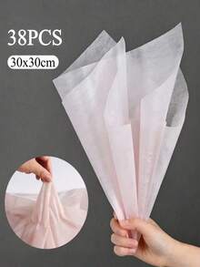 38张/套 柔软花束包装纸 半透明牛奶棉衬纸 礼品包装材料 婚礼 情人节用品 - 彩色 - 查看 18
