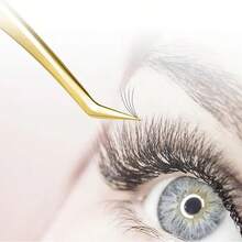 New Professional Eyelash Extension Tweezers Set Decor Anti-Static Dolphin Peacock Butterfly Lash Extension Precision Straight Curved Tweezers Cosmetic Makeup Tools - Gold - View 6