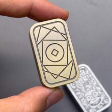 eyekan EDC Magnetic Fidget Slider Toy, Metal Mechanical Clicker Stress Relief Toy, 3-Layer Alloy Push Card With Lucky Cat Design - Multicolor - View 6