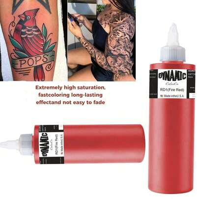 8oz Red Tattoo Ink Set, 250ml Pure Red Vegan-Friendly Tattoo Supplies For Lining, Shading, And Mixed