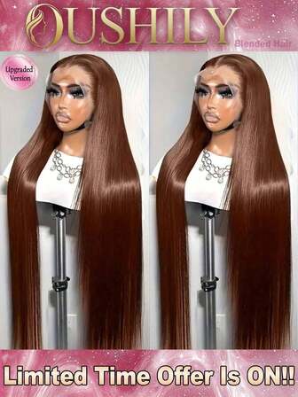 200% Density 13x4 34 Inch Straight Lace Front Wigs For Women Chocolate Brown #4 Color - Brazilian Remy HD Natural Hairline Pre Pulling Pre Ironing Ear To Ear Lace Frontal Wigs Glueless With Baby Hair - Real Hair Lace Closure Wigs Frontal Glueless Human Blended Hair Wigs Glueless Weaves Wigs For Women For Daily Use