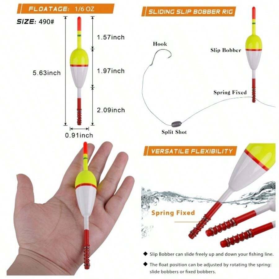 Flotadores de pesca, flotadores de madera de balsa, flotadores ovalados, flotadores para trucha lubina, trucha, lubina, callejas 5 unidades, 5, 63x 0, 91x 1, 97 pulgadas - inicial - Ver 1