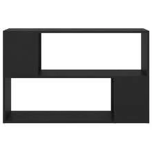 Libreria vidaXL nera, 100x24x63 cm, in legno. - Castano - Visualizzare 3