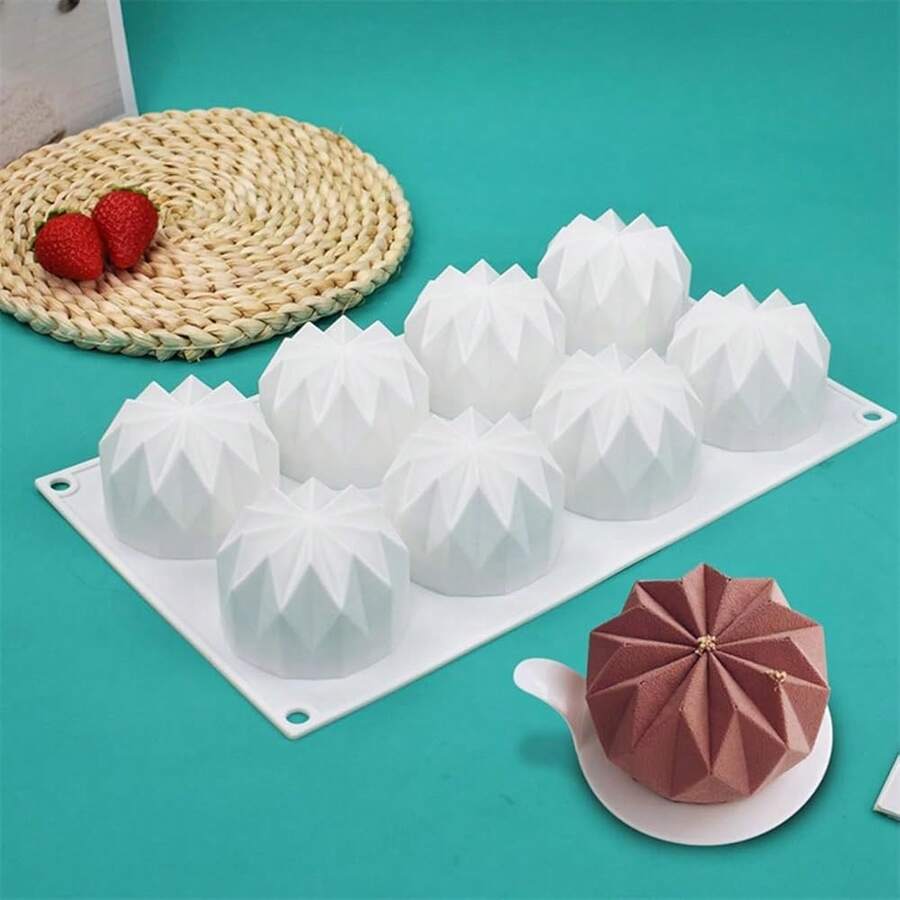 Mostsom 3D Diamond Chocolate Cookie Molds Chocolate Cover Cookie Silicone Molds For Candy Mini Cakes Jelly BaFKing (Diamond I1_11.6x6.88x1.72inch),DiamondI1_11.6x6.88x1.72inch - 鑽石I1_11.6x6.88x1.72英寸 - 查看 1