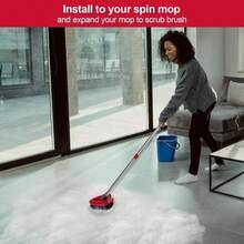 Spin Mop Scrub Brush Head Compatible For O Cedar EasyWring 1-Tank System, Floor Scrubber Mops Head Replacement Cleaning Brush For Bathroom, Kitchen, Tub And Tile, Spin Mop Attachments - ColorB - 查看 4