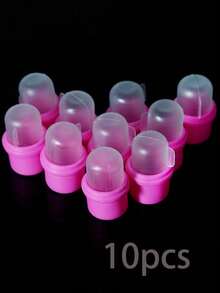 10pcs/20pcs/30pcs/Set Nail Art Silicone Nail Remover Set Nail Remover Pink Nail Polish Remover Finger Set Nail Remover Finger Set Finger Separator Finger Separate Nail Remover Tool Nail Art Tool - Pink - View 12