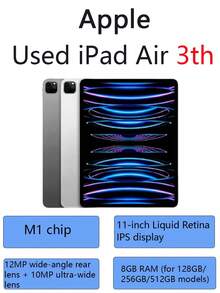 Apple 98% New IPad Pro 3rd Generation, 2021 Model, 11-Inch, 128/256/512GB Version With 8GB RAM, WiFi Version, 90% Battery Remaining (Chinese Version, No ESIM).