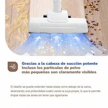 Aspiradora Blanca de Mano Inalámbrica, Succión Fuerte 8500PA, 2 en 1 Aspirar y Fregar, Limpieza Eficiente para Hogar con Mascotas, Alfombras y Suelos, Regalo Versátil - Blanco - Ver 11
