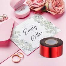 1.6\X400Ft Hot Stamping Foil Paper,Heat Transfer Hot Stamping Paper Foil Roll For Leather DIY Logo Decor Craft Gift Card Package Scrapbook,Rose Gold,1.6inchx400Ft,RoseGold - 玫瑰金色 - 查看 5