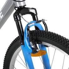 Hiland All-Terrain Mountain Bike (26/27.5 Inch) – Elegant MTB For Women & Men – 18-Speed Gears & V-Brakes – Attractive Colors - 灰色 - 查看 6