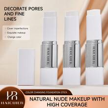 Perfect Three-Piece Set, 2-In-1 Color-Changing Foundation Stick With A Lightweight, Hydrating, And Smooth Finish, Suitable For All Skin Types. Easy-To-Use Makeup To Create Your Ideal Look, A Perfect Gift For Christmas And Thanksgiving. - 裸色 - 查看 11