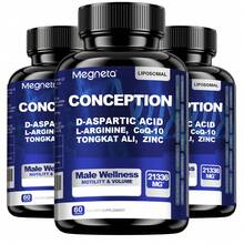 MEGNETA Men'S Fertility Support For Pre-Conception - Zinc, CoQ10, L-Arginine, Tongkat Ali For Motility And Men's Health - 60 Capsules - Three bottles - The best option - 查看 9