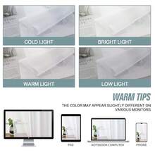 Extra Wide White Sheer Curtains For Window 96 Inches Long 2 Panels Set, Elegant Light Filtering Voile Sheer Curtains For Sliding Glass Door, Dual Rod Pocket Window Drapes, 2x59Wx96L Inches,59inchWx96inchL(Packof2),White - White - View 7