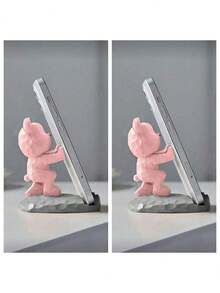1pc Cute Cartoon Bear Shaped Phone/Tablet Stand, Compatible With Smartphones And Tablets, Suitable For Office Desk, Bedside, Living Room, Study, Bedroom, Back To School Gift - Multicolor - View 20
