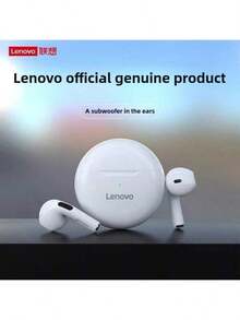 Lenovo 1pc HT38 Wireless Bluetooth Earphone Sport Earbuds With HD Sound Bass Sweatproof Lightweight Comfortable Fit For Women Men Gift Idea Black White Holiday Present - White - View 3