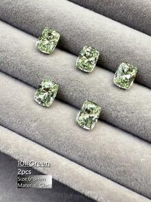 2/9/21 Stücke 6*8mm Rund Ecke Kissen Edelstein mit spitzem Boden Strass Anhänger/Ring Schmuck DIY Zubehör, geeignet für Nachtclub, Strand, sexy Schmuck, Valentinstag, Karneval, Neujahrsgeschenke, Alltagskleidung, Schmuckherstellung Anhänger